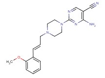 4-amino-2-{4-[(2E)-3-(2-methoxyphenyl)prop-2-en-1-yl]piperazin-1-yl}pyrimidine-5-carbonitrile