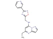 5-ethyl-N-[(3-pyridin-3-yl-1,2,4-oxadiazol-5-yl)methyl]pyrazolo[1,5-a]pyrimidin-7-amine