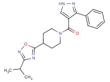 4-(3-isopropyl-1,2,4-oxadiazol-5-yl)-1-[(3-phenyl-1H-pyrazol-4-yl)carbonyl]piperidine