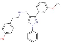 4-[2-({[3-(3-methoxyphenyl)-1-phenyl-1H-pyrazol-4-yl]methyl}amino)ethyl]phenol