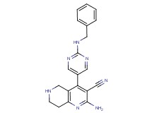 2-amino-4-[2-(benzylamino)-5-pyrimidinyl]-5,6,7,8-tetrahydro-1,6-naphthyridine-3-carbonitrile
