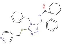 N-({4-benzyl-5-[(4-pyridinylmethyl)thio]-4H-1,2,4-triazol-3-yl}methyl)-1-phenylcyclohexanecarboxamide