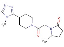5-methyl-1-{2-[4-(4-methyl-4H-1,2,4-triazol-3-yl)-1-piperidinyl]-2-oxoethyl}-2-pyrrolidinone