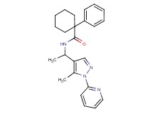 N-{1-[5-methyl-1-(2-pyridinyl)-1H-pyrazol-4-yl]ethyl}-1-phenylcyclohexanecarboxamide