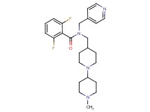 2,6-difluoro-N-[(1'-methyl-1,4'-bipiperidin-4-yl)methyl]-N-(4-pyridinylmethyl)benzamide