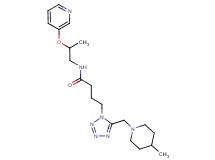 4-{5-[(4-methyl-1-piperidinyl)methyl]-1H-tetrazol-1-yl}-N-[2-(3-pyridinyloxy)propyl]butanamide