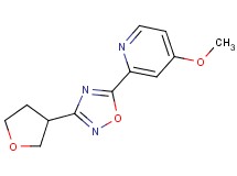 4-methoxy-2-[3-(tetrahydrofuran-3-yl)-1,2,4-oxadiazol-5-yl]pyridine