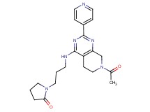 1-(3-{[7-acetyl-2-(4-pyridinyl)-5,6,7,8-tetrahydropyrido[3,4-d]pyrimidin-4-yl]amino}propyl)-2-pyrrolidinone