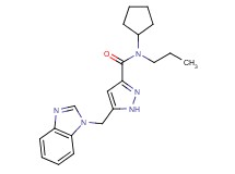 5-(1H-benzimidazol-1-ylmethyl)-N-cyclopentyl-N-propyl-1H-pyrazole-3-carboxamide