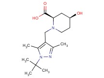 (2R*,4S*)-1-[(1-tert-butyl-3,5-dimethyl-1H-pyrazol-4-yl)methyl]-4-hydroxypiperidine-2-carboxylic acid