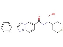 N-[2-hydroxy-1-(tetrahydro-2H-thiopyran-4-yl)ethyl]-2-phenylimidazo[1,2-a]pyridine-6-carboxamide