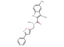 N,3,5-trimethyl-N-[(3-phenyl-5-isoxazolyl)methyl]-1H-indole-2-carboxamide
