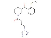 [2-(methylthio)phenyl]{1-[4-(1H-1,2,4-triazol-1-yl)butanoyl]-3-piperidinyl}methanone