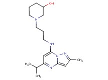 1-{3-[(5-isopropyl-2-methylpyrazolo[1,5-a]pyrimidin-7-yl)amino]propyl}-3-piperidinol