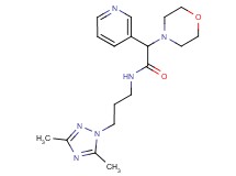 N-[3-(3,5-dimethyl-1H-1,2,4-triazol-1-yl)propyl]-2-(4-morpholinyl)-2-(3-pyridinyl)acetamide