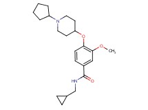 4-[(1-cyclopentyl-4-piperidinyl)oxy]-N-(cyclopropylmethyl)-3-methoxybenzamide