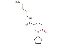 1-cyclopentyl-N-[3-(methylthio)propyl]-6-oxo-3-piperidinecarboxamide
