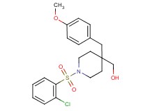 [1-[(2-chlorophenyl)sulfonyl]-4-(4-methoxybenzyl)-4-piperidinyl]methanol