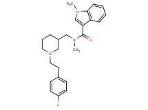 N-({1-[2-(4-fluorophenyl)ethyl]-3-piperidinyl}methyl)-N,1-dimethyl-1H-indole-3-carboxamide