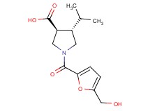 (3S*,4S*)-1-[5-(hydroxymethyl)-2-furoyl]-4-isopropyl-3-pyrrolidinecarboxylic acid