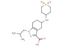 5-[(1,1-dioxidotetrahydro-2H-thiopyran-4-yl)amino]-1-isobutyl-4,5,6,7-tetrahydro-1H-indazole-3-carboxylic acid