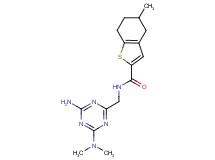 N-{[4-amino-6-(dimethylamino)-1,3,5-triazin-2-yl]methyl}-5-methyl-4,5,6,7-tetrahydro-1-benzothiophene-2-carboxamide