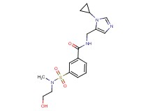 N-[(1-cyclopropyl-1H-imidazol-5-yl)methyl]-3-{[(2-hydroxyethyl)(methyl)amino]sulfonyl}benzamide