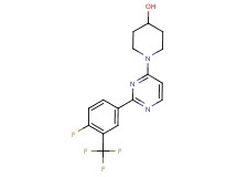 1-{2-[4-fluoro-3-(trifluoromethyl)phenyl]pyrimidin-4-yl}piperidin-4-ol