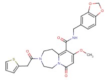 N-(1,3-benzodioxol-5-ylmethyl)-9-methoxy-7-oxo-3-(2-thienylacetyl)-1,2,3,4,5,7-hexahydropyrido[1,2-d][1,4]diazepine-10-carboxamide