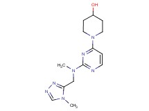 1-(2-{methyl[(4-methyl-4H-1,2,4-triazol-3-yl)methyl]amino}pyrimidin-4-yl)piperidin-4-ol