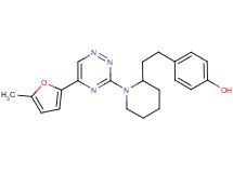 4-(2-{1-[5-(5-methyl-2-furyl)-1,2,4-triazin-3-yl]-2-piperidinyl}ethyl)phenol