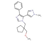 4-(1-{[1-(methoxymethyl)cyclopentyl]methyl}-4-phenyl-1H-imidazol-5-yl)-1-methyl-1H-pyrazole