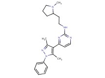 4-(3,5-dimethyl-1-phenyl-1H-pyrazol-4-yl)-N-[2-(1-methyl-2-pyrrolidinyl)ethyl]-2-pyrimidinamine trifluoroacetate