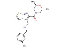 1-(6-{[(2R*,6S*)-2,6-dimethyl-4-morpholinyl]carbonyl}imidazo[2,1-b][1,3]thiazol-5-yl)-N-(3-methylbenzyl)methanamine