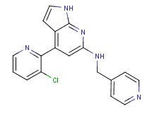 4-(3-chloropyridin-2-yl)-N-(pyridin-4-ylmethyl)-1H-pyrrolo[2,3-b]pyridin-6-amine