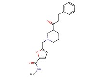 N-methyl-5-{[3-(3-phenylpropanoyl)-1-piperidinyl]methyl}-2-furamide