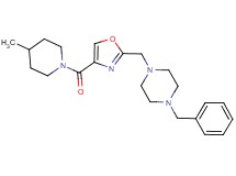 1-benzyl-4-({4-[(4-methyl-1-piperidinyl)carbonyl]-1,3-oxazol-2-yl}methyl)piperazine