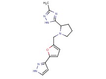 3-methyl-5-(1-{[5-(1H-pyrazol-3-yl)-2-furyl]methyl}pyrrolidin-2-yl)-1H-1,2,4-triazole