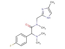 2-(dimethylamino)-2-(4-fluorophenyl)-N-methyl-N-[(4-methyl-1H-imidazol-2-yl)methyl]acetamide