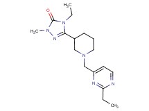 4-ethyl-5-{1-[(2-ethylpyrimidin-4-yl)methyl]piperidin-3-yl}-2-methyl-2,4-dihydro-3H-1,2,4-triazol-3-one