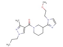 3-[1-(2-methoxyethyl)-1H-imidazol-2-yl]-1-[(3-methyl-1-propyl-1H-pyrazol-4-yl)carbonyl]piperidine