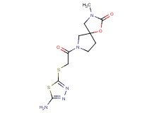7-{[(5-amino-1,3,4-thiadiazol-2-yl)thio]acetyl}-3-methyl-1-oxa-3,7-diazaspiro[4.4]nonan-2-one