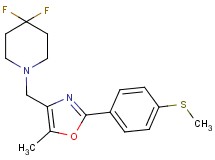 4,4-difluoro-1-({5-methyl-2-[4-(methylthio)phenyl]-1,3-oxazol-4-yl}methyl)piperidine