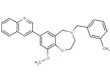 9-methoxy-4-(3-methylbenzyl)-7-(3-quinolinyl)-2,3,4,5-tetrahydro-1,4-benzoxazepine