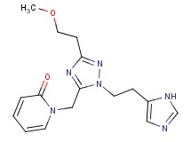 1-{[1-[2-(1H-imidazol-5-yl)ethyl]-3-(2-methoxyethyl)-1H-1,2,4-triazol-5-yl]methyl}pyridin-2(1H)-one