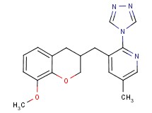 3-[(8-methoxy-3,4-dihydro-2H-chromen-3-yl)methyl]-5-methyl-2-(4H-1,2,4-triazol-4-yl)pyridine