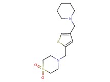 4-{[4-(piperidin-1-ylmethyl)-2-thienyl]methyl}thiomorpholine 1,1-dioxide