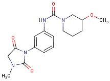 3-methoxy-N-[3-(3-methyl-2,5-dioxoimidazolidin-1-yl)phenyl]piperidine-1-carboxamide