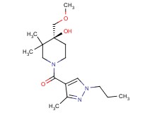 (4S)-4-(methoxymethyl)-3,3-dimethyl-1-[(3-methyl-1-propyl-1H-pyrazol-4-yl)carbonyl]-4-piperidinol