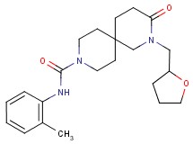 N-(2-methylphenyl)-3-oxo-2-(tetrahydrofuran-2-ylmethyl)-2,9-diazaspiro[5.5]undecane-9-carboxamide